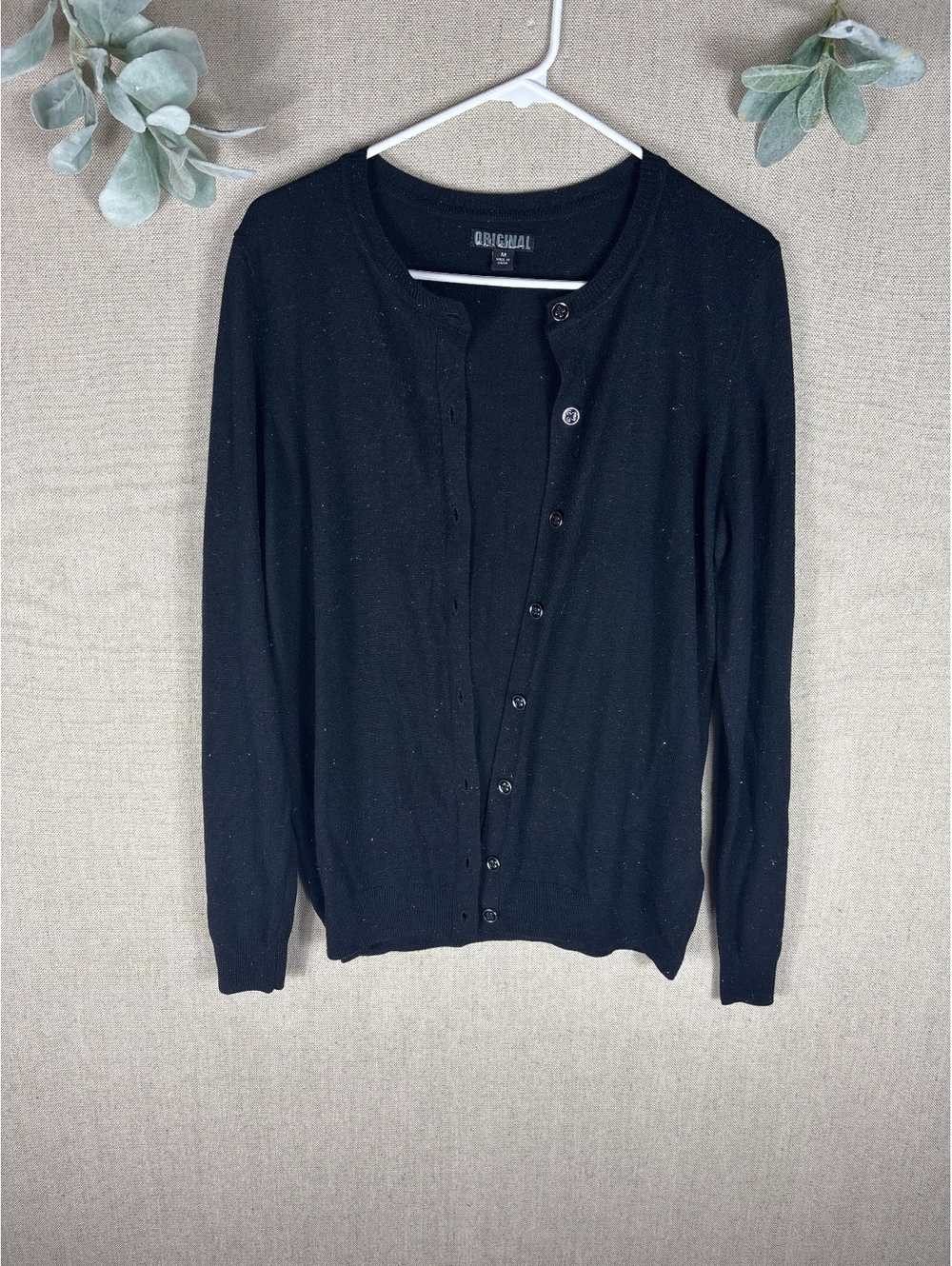 Nicole Miller > Black Shimmery Cardigan Medium